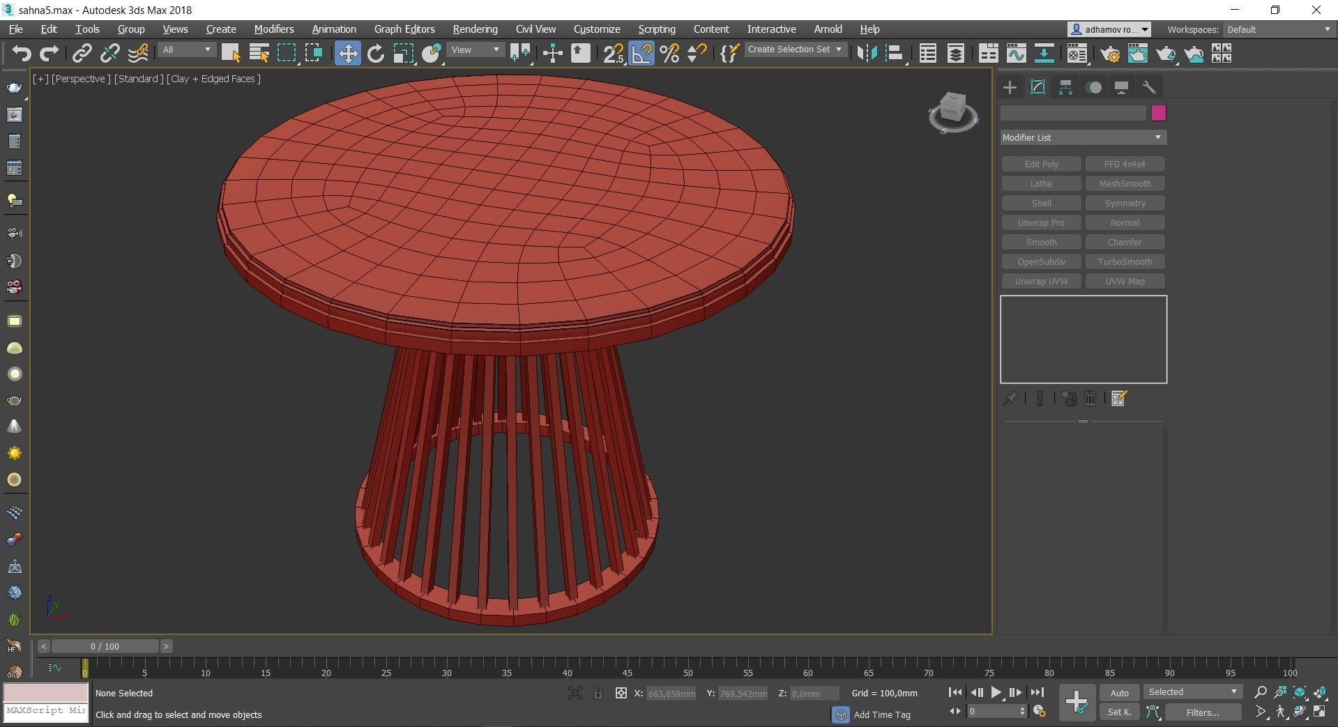 Coffee and Side table low poly 3d model collection Low-poly 3D model_31
