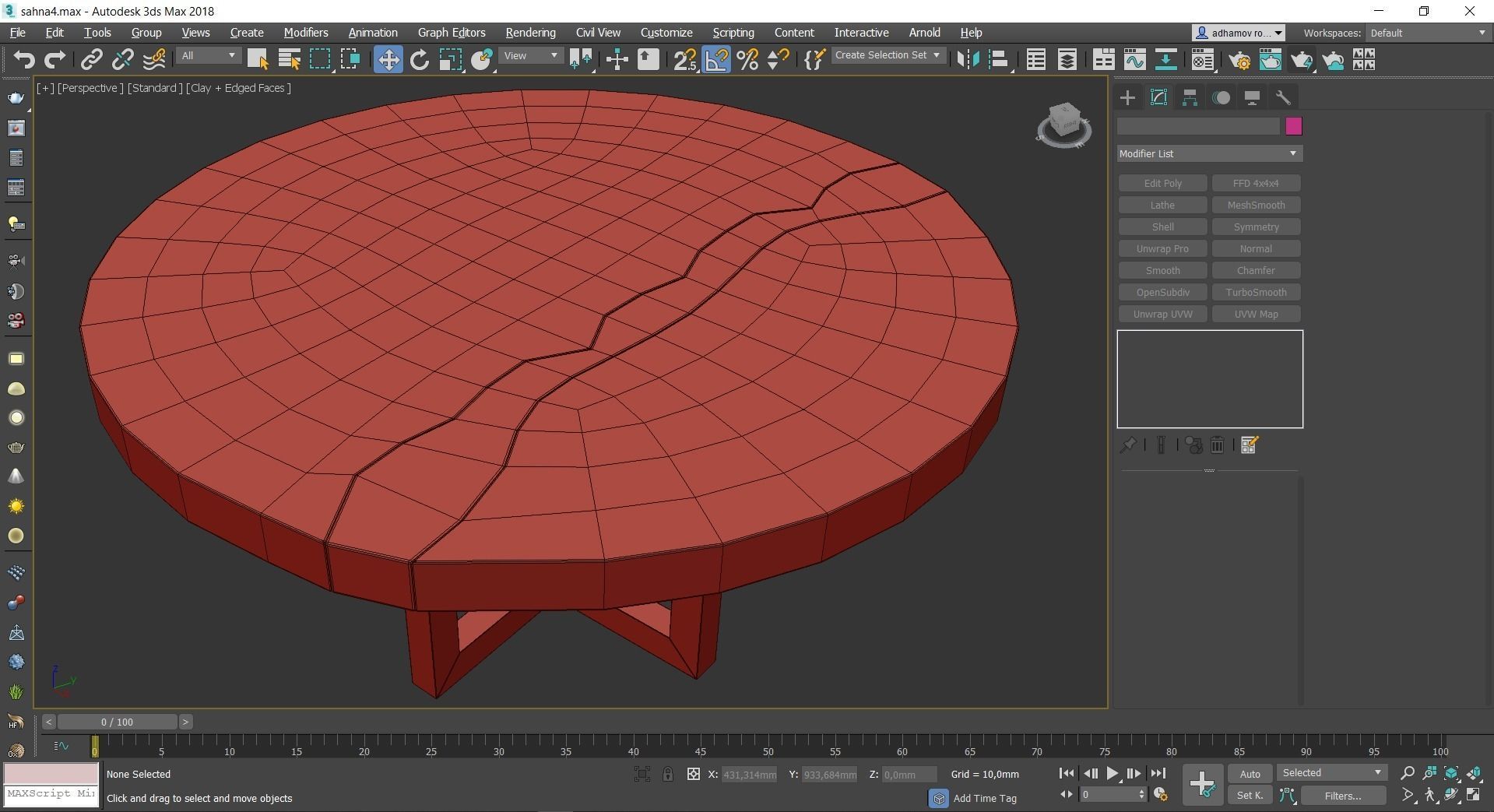 Coffee and Side table low poly 3d model collection Low-poly 3D model_21