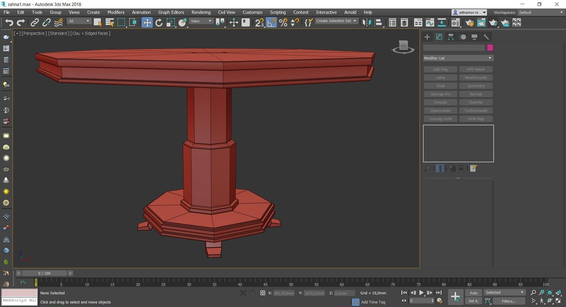 Coffee and Side table low poly 3d model collection Low-poly 3D model_13