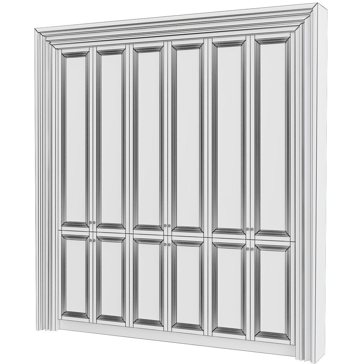 Doors low poly 3d model collection sliding door with glass pa... Low-poly 3D model_18