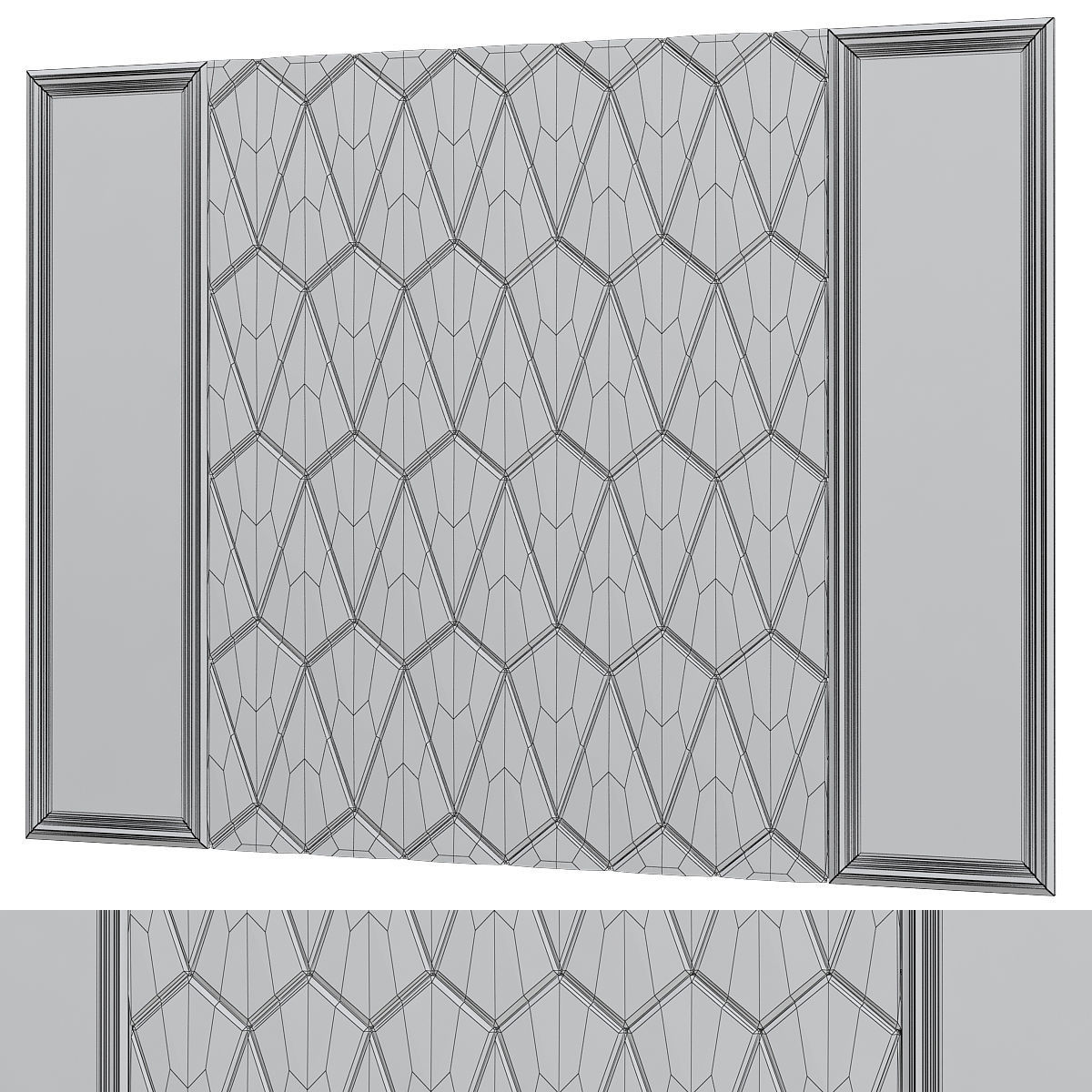 Headboards low poly 3d model collection velvet headboard with... Low-poly 3D model_20