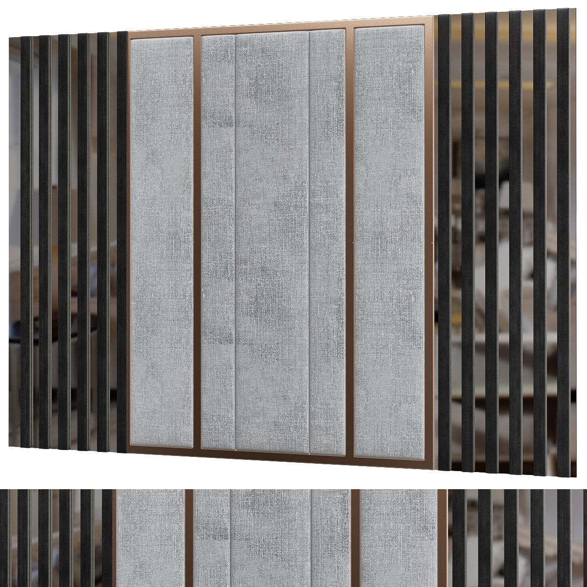 Headboards low poly 3d model collection velvet headboard with... Low-poly 3D model_2