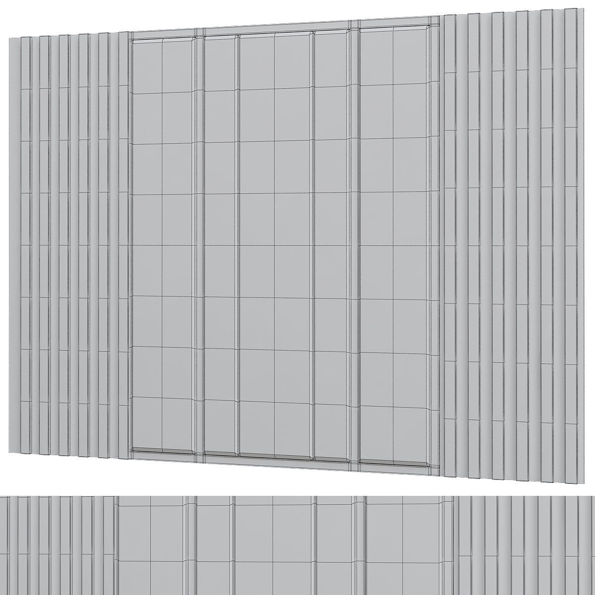 Headboards low poly 3d model collection velvet headboard with... Low-poly 3D model_1