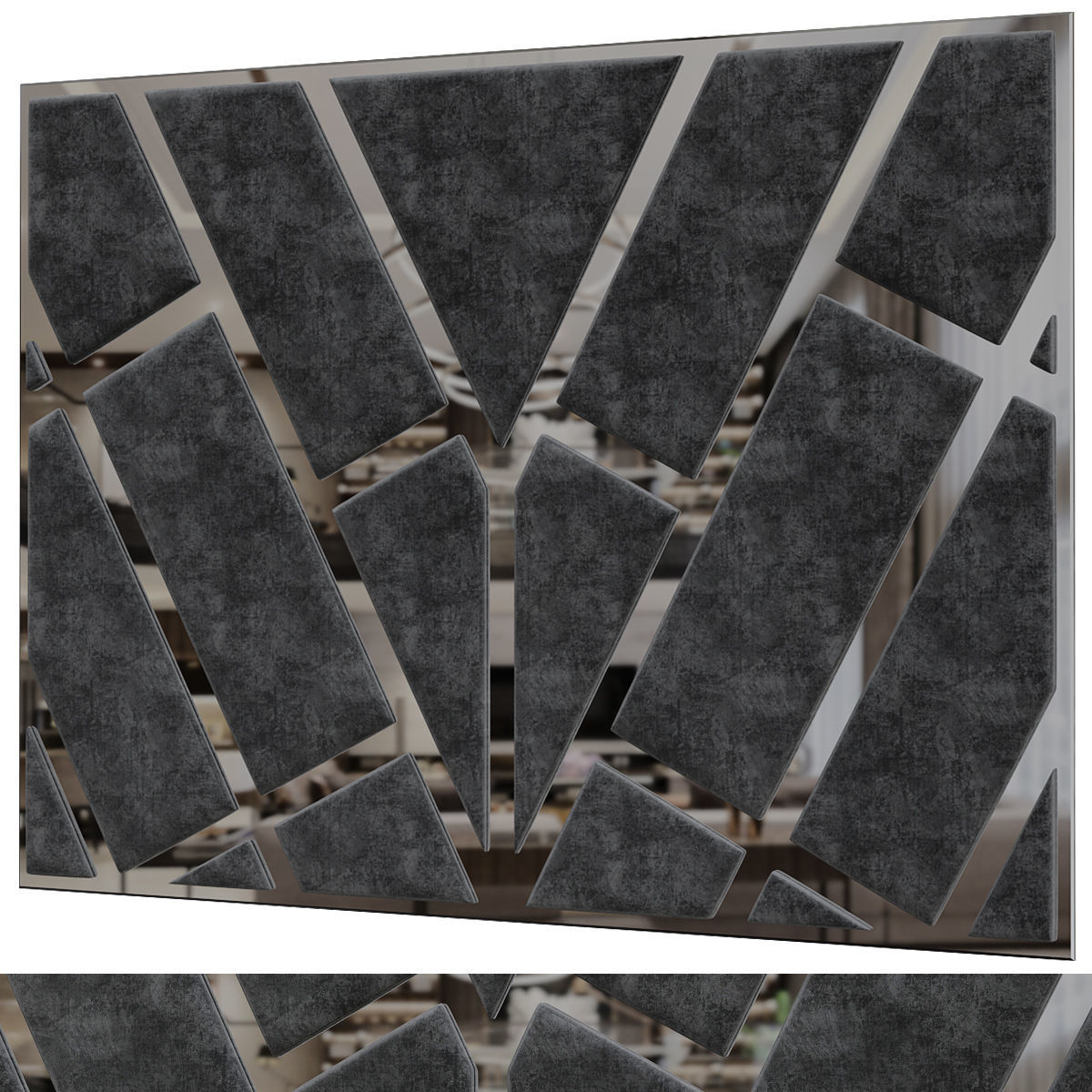 Headboards low poly 3d model collection velvet headboard with... Low-poly 3D model_16