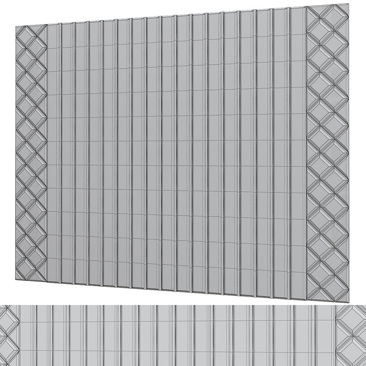 Headboards low poly 3d model collection velvet headboard with... Low-poly 3D model_11