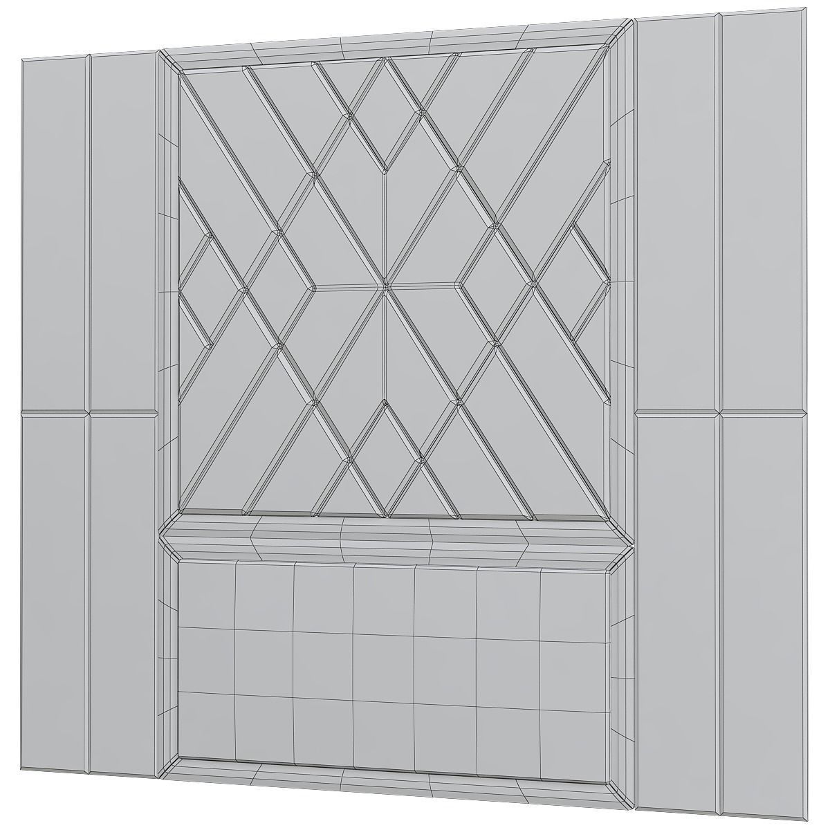 Headboards low poly 3d model collection velvet headboard with... Low-poly 3D model_6