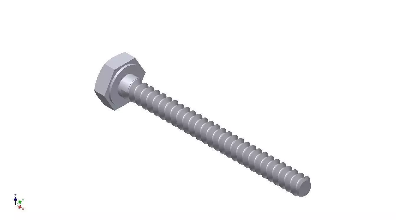 Hex Head Metric 2x20mm 3D print model