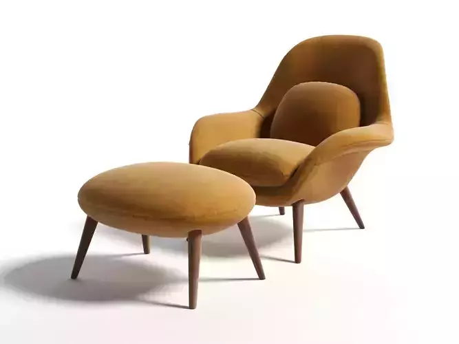 Swoon Chair with Footstool