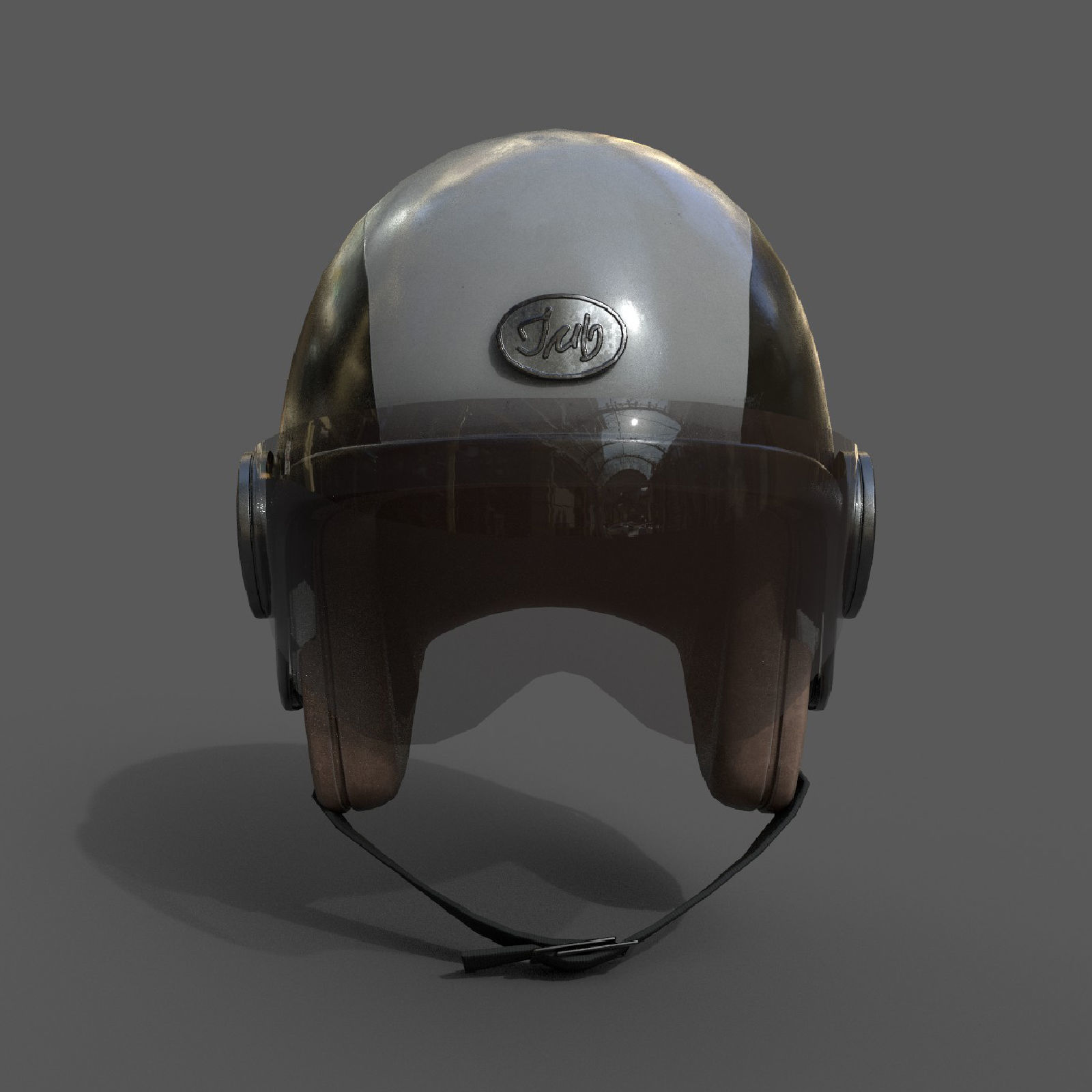 Helmet racer sport Color scifi  Low-poly 3D model_1