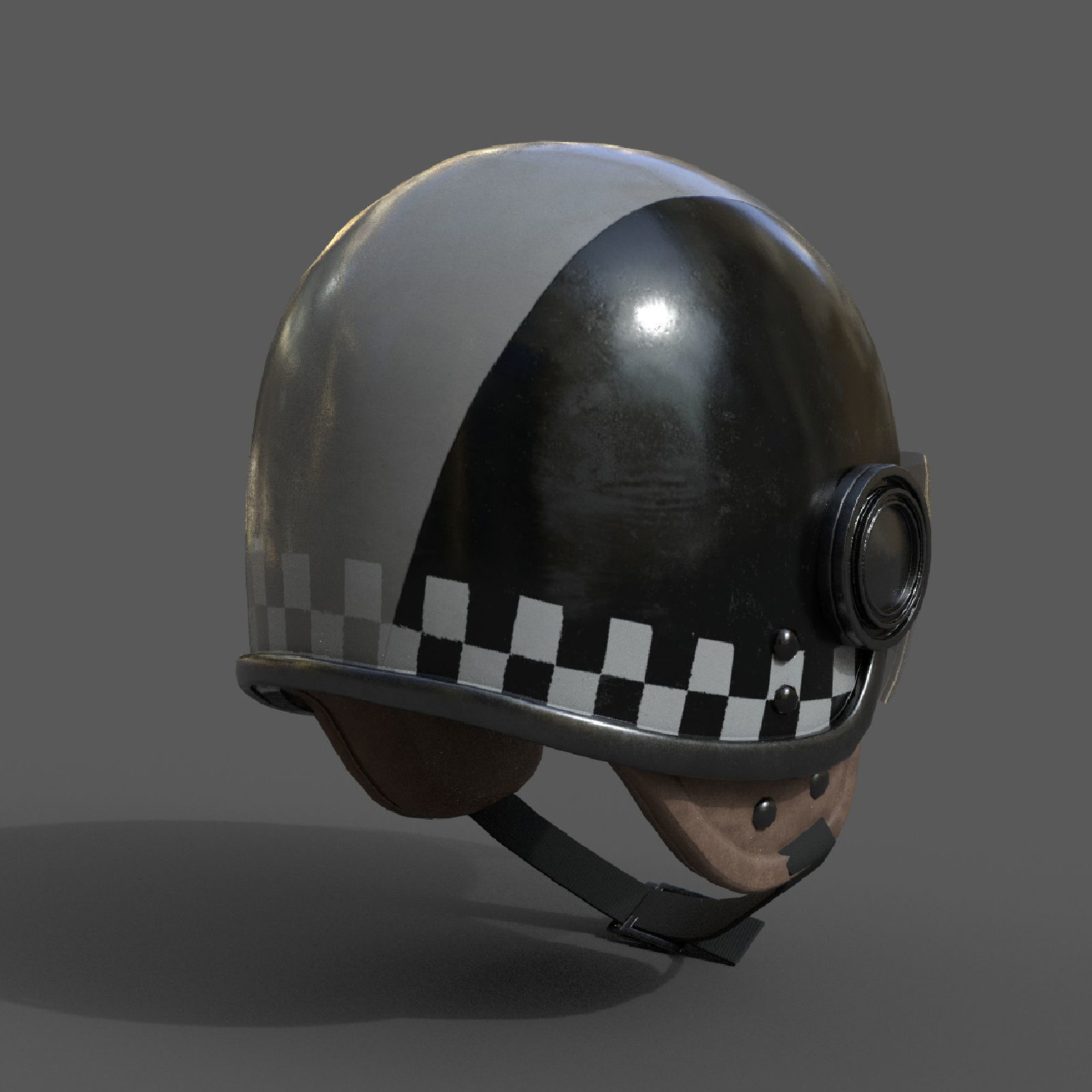 Helmet racer sport Color scifi  Low-poly 3D model_6