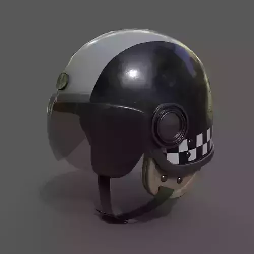 Helmet racer sport Color scifi  Low-poly 3D model