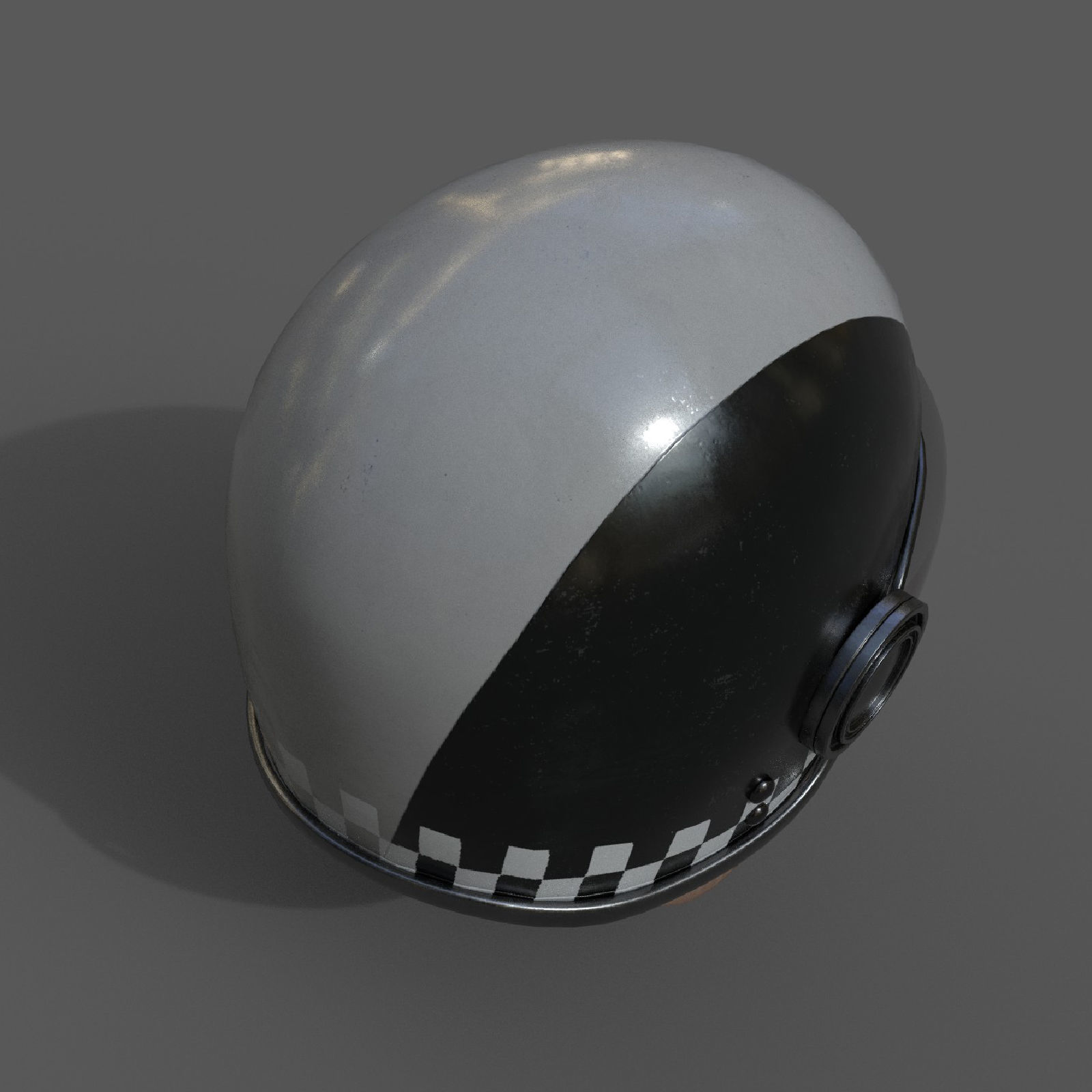 Helmet racer sport Color scifi  Low-poly 3D model_4