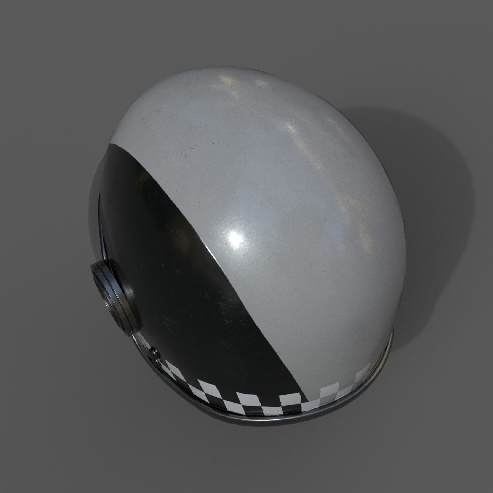Helmet racer sport Color scifi  Low-poly 3D model_5