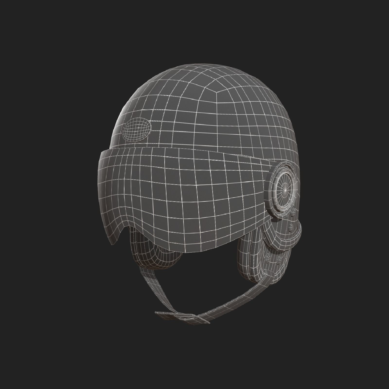Helmet racer sport Color scifi  Low-poly 3D model_10