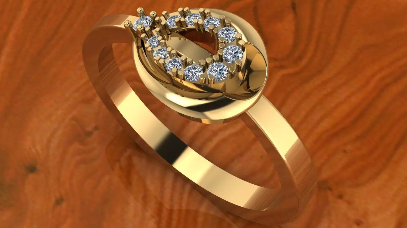 pear design ring 3D print model