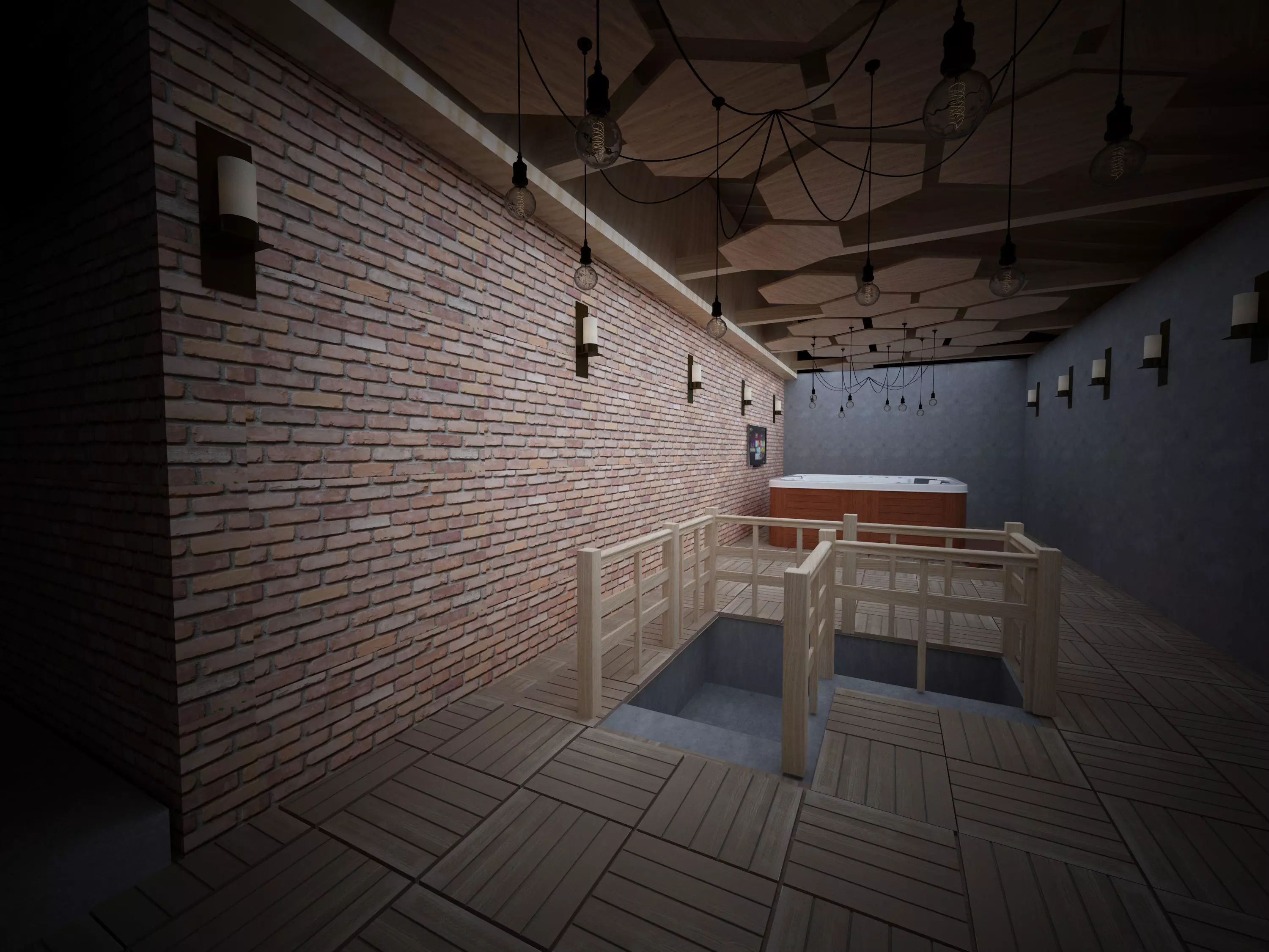 Interior swimming pool 3D model | CGTrader