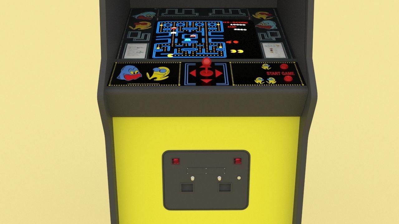 Arcade Machine - Pacman 3D model_3