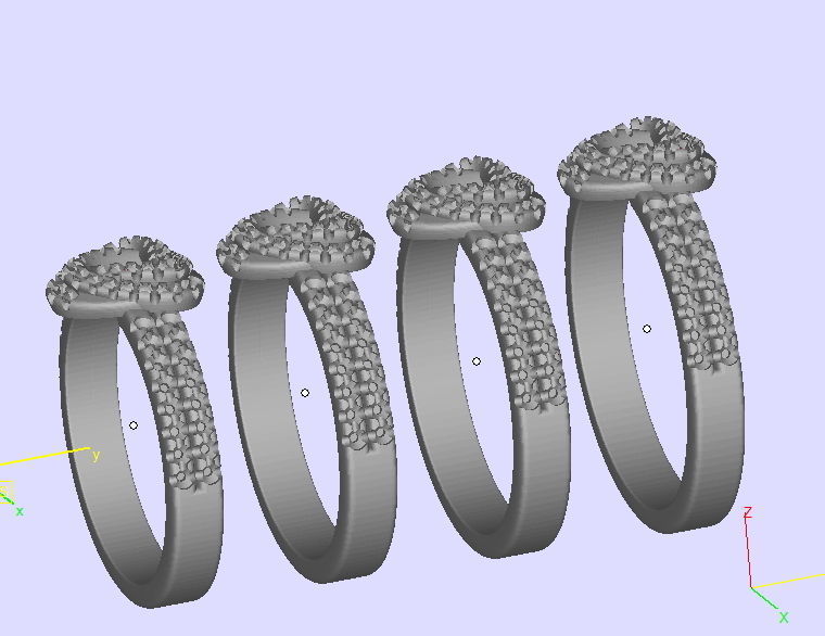 The Knot Triangle Diamond ring 3dmodel 3D print model_13