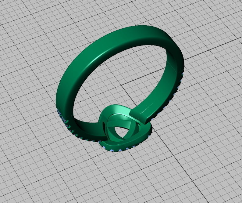 The Knot Triangle Diamond ring 3dmodel 3D print model_11