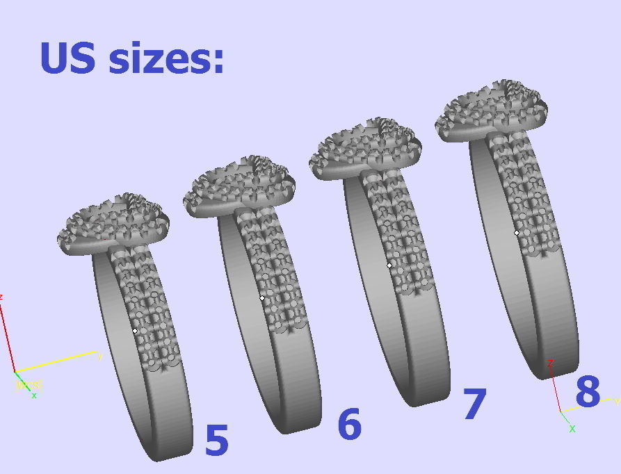 The Knot Triangle Diamond ring 3dmodel 3D print model_14