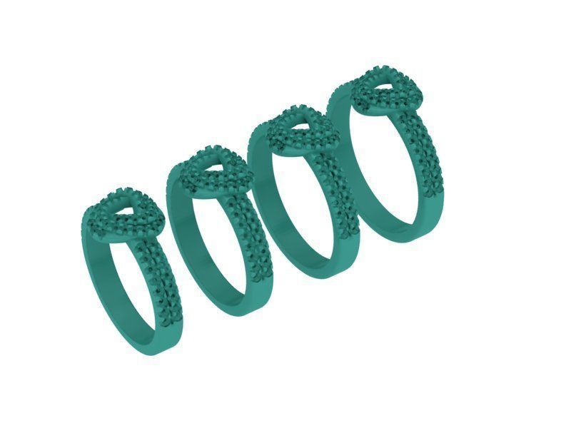 The Knot Triangle Diamond ring 3dmodel 3D print model_15