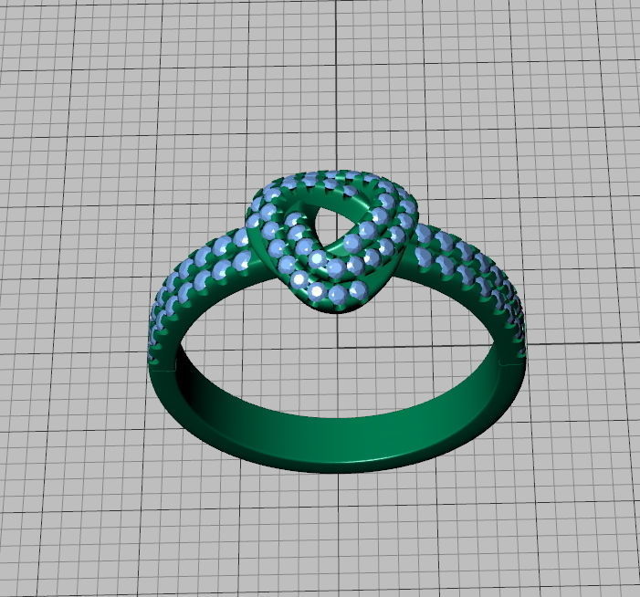 The Knot Triangle Diamond ring 3dmodel 3D print model_10