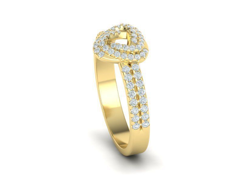 The Knot Triangle Diamond ring 3dmodel 3D print model_6