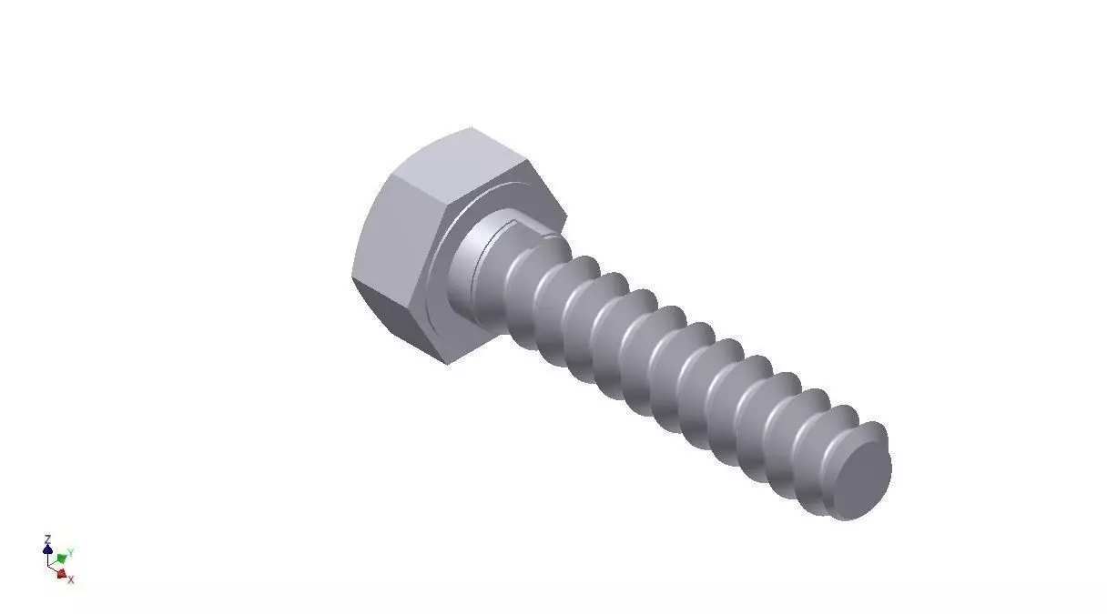 Hex Head Metric 8 x35mm 3D print model