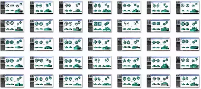 73 Earrings Studs 3dm details 3D print model 