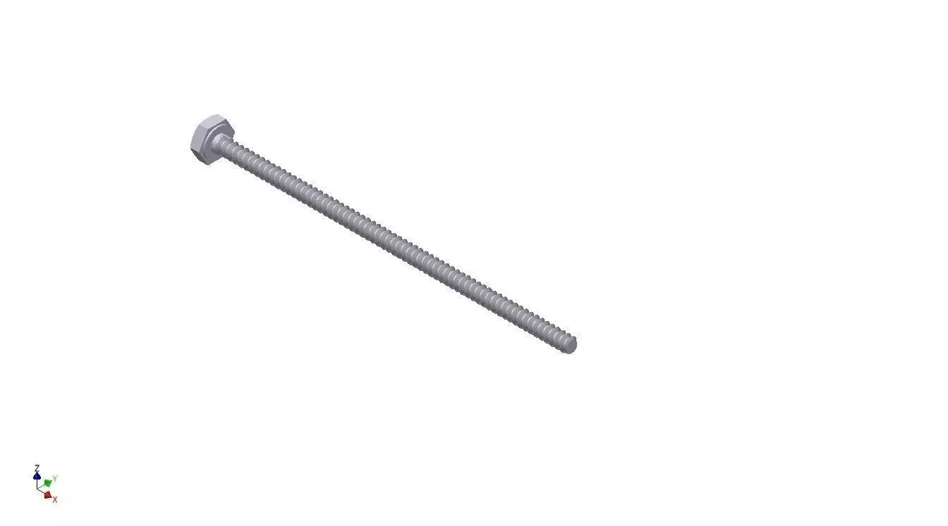 Hex Head Metric 2x45mm 3D print model