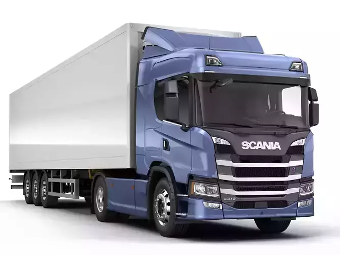 Semi Trailer truck with Trailer