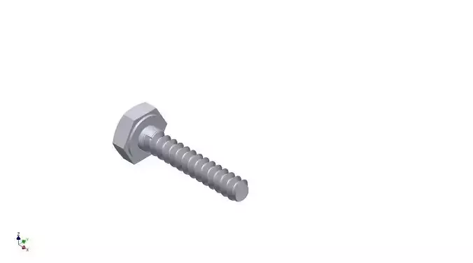 Hex Head Metric 2x10mm 3D print model