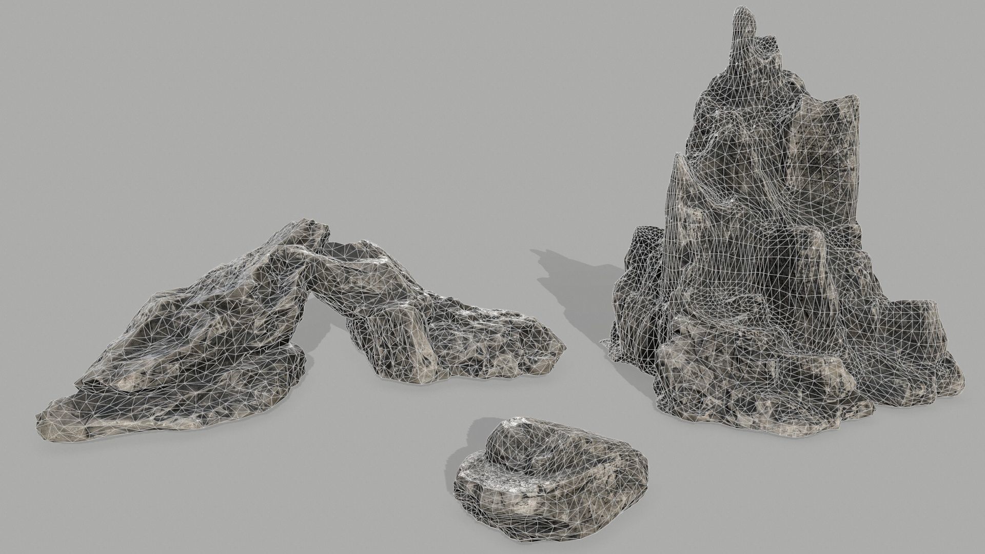 Rock set Low-poly 3D model_17