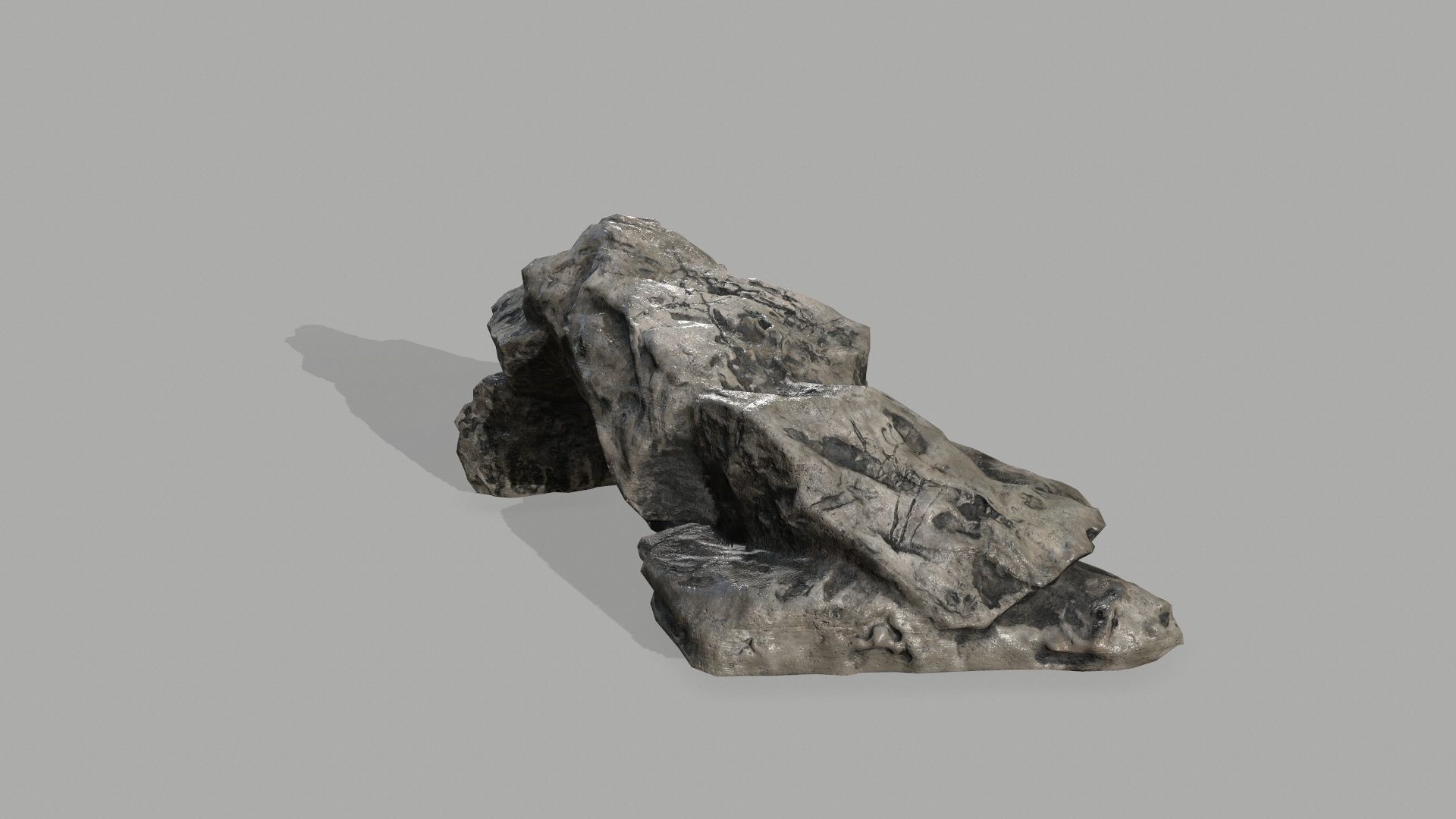 Rock set Low-poly 3D model_9