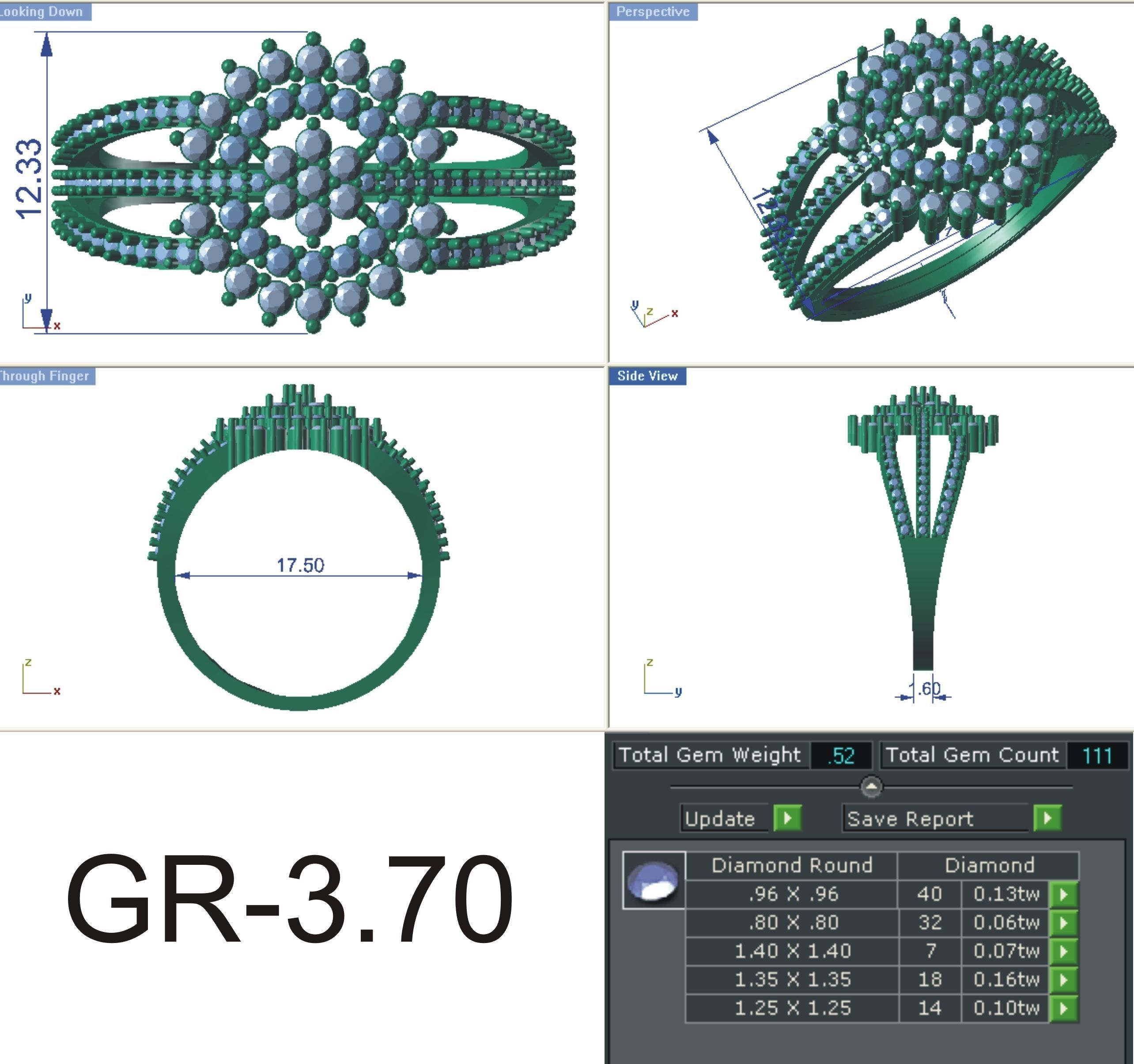 99 WOMEN RING FILES LESS THAN 3 GM LIGHT WT 3D print model_82