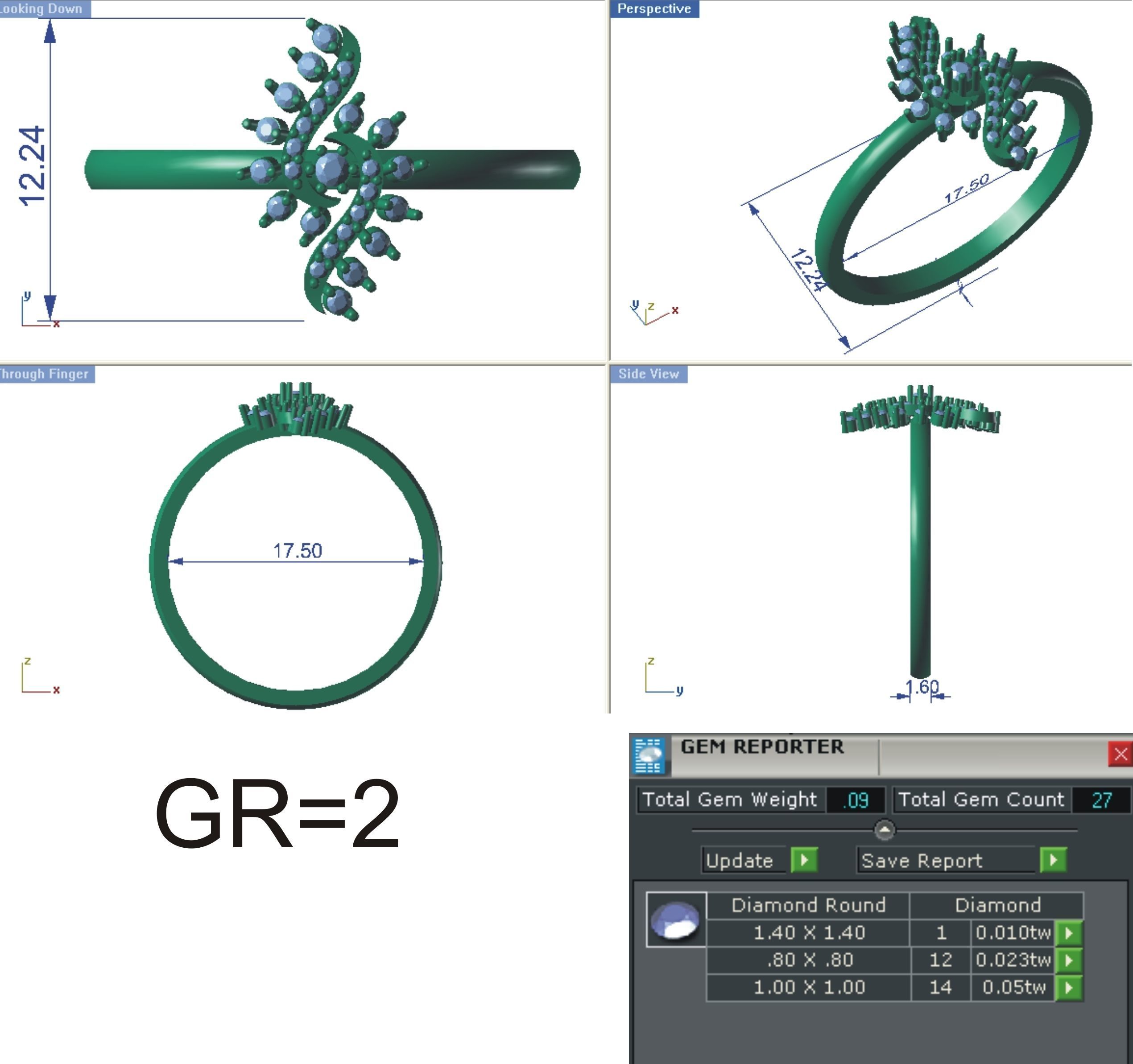 99 WOMEN RING FILES LESS THAN 3 GM LIGHT WT 3D print model_50
