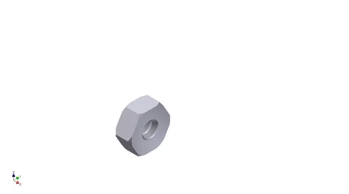 Hex Nut Metric 3mm 3D print model