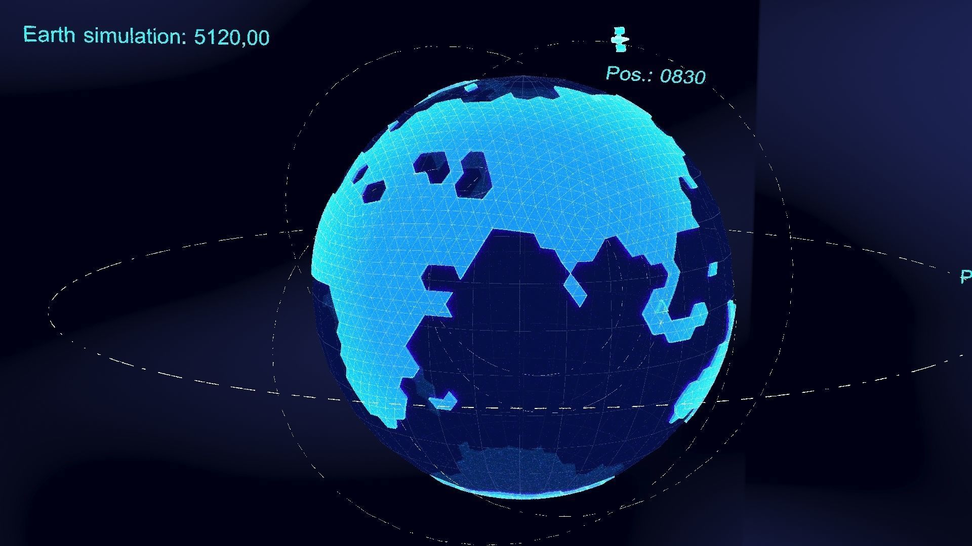 earth simulation hologram 3D model_34