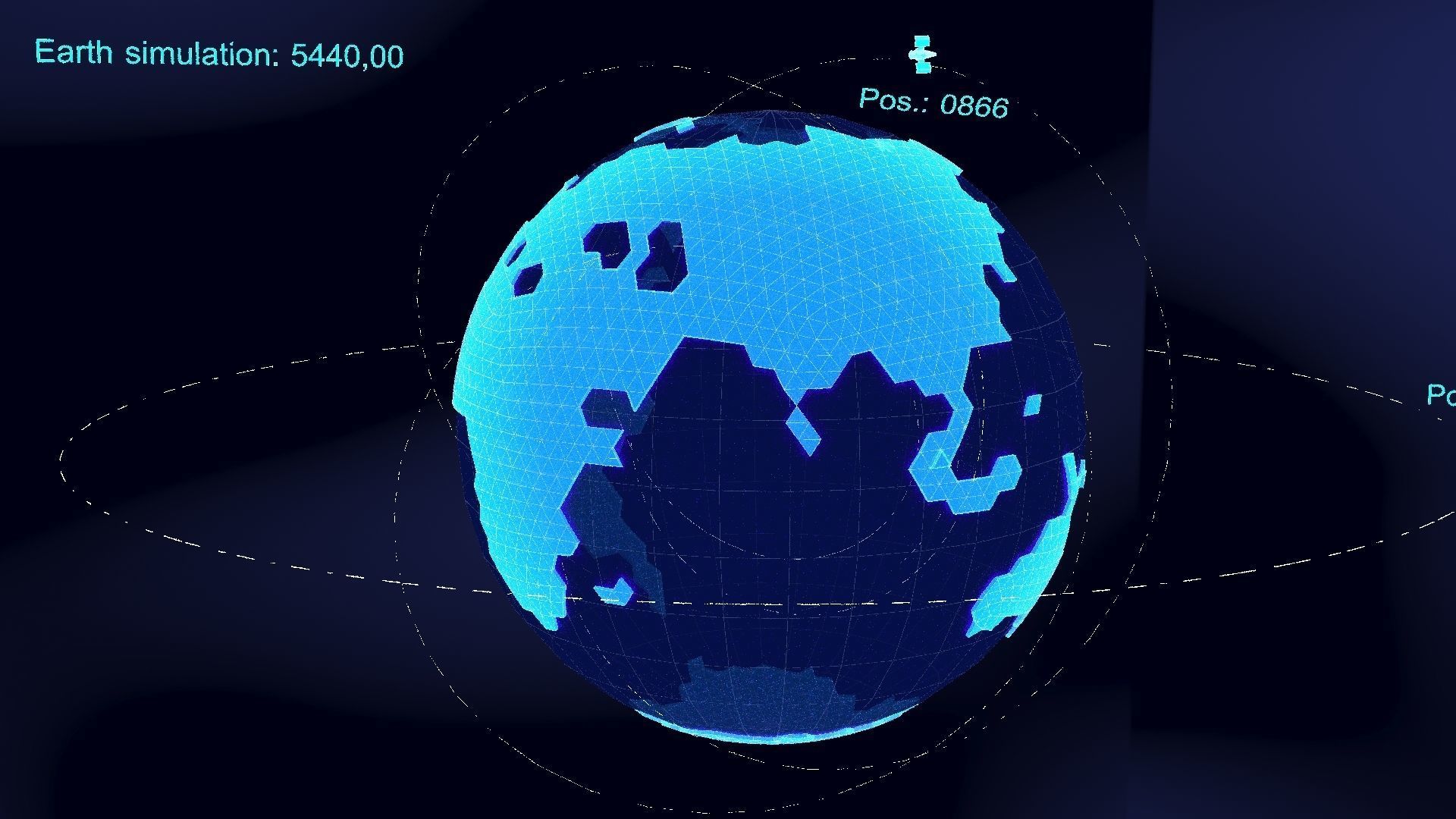 earth simulation hologram 3D model_35
