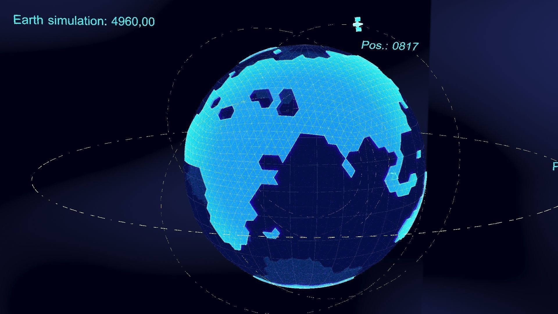 earth simulation hologram 3D model_33