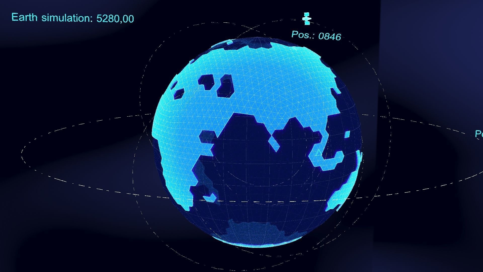 earth simulation hologram 3D model_36