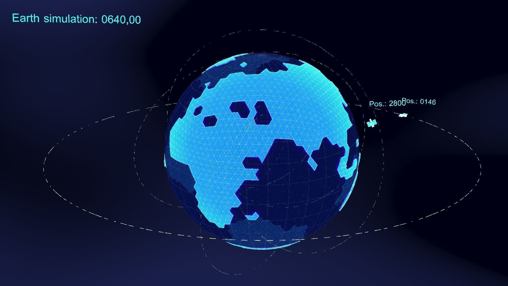 earth simulation hologram 3D model_5