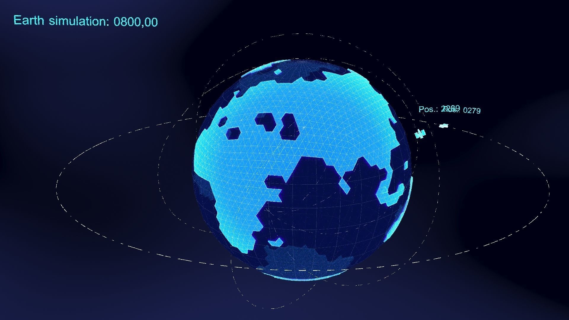 earth simulation hologram 3D model_7