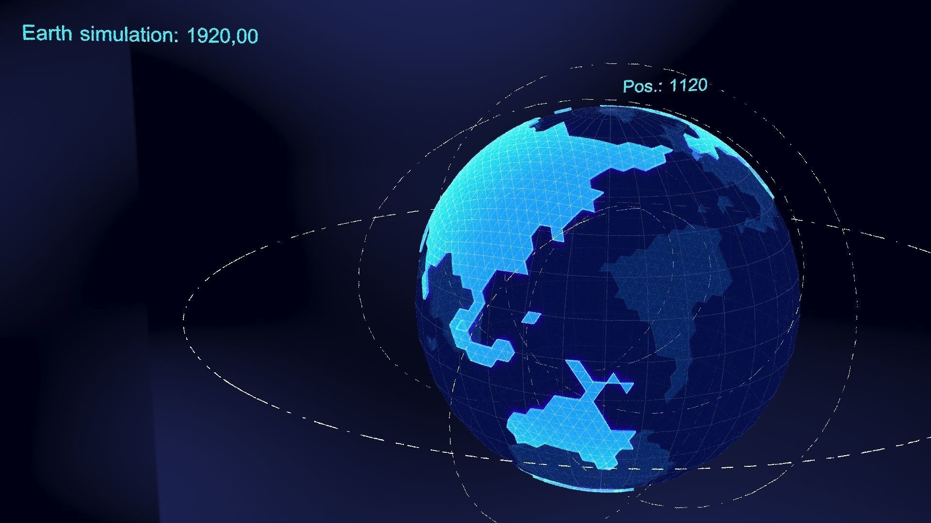 earth simulation hologram 3D model_14