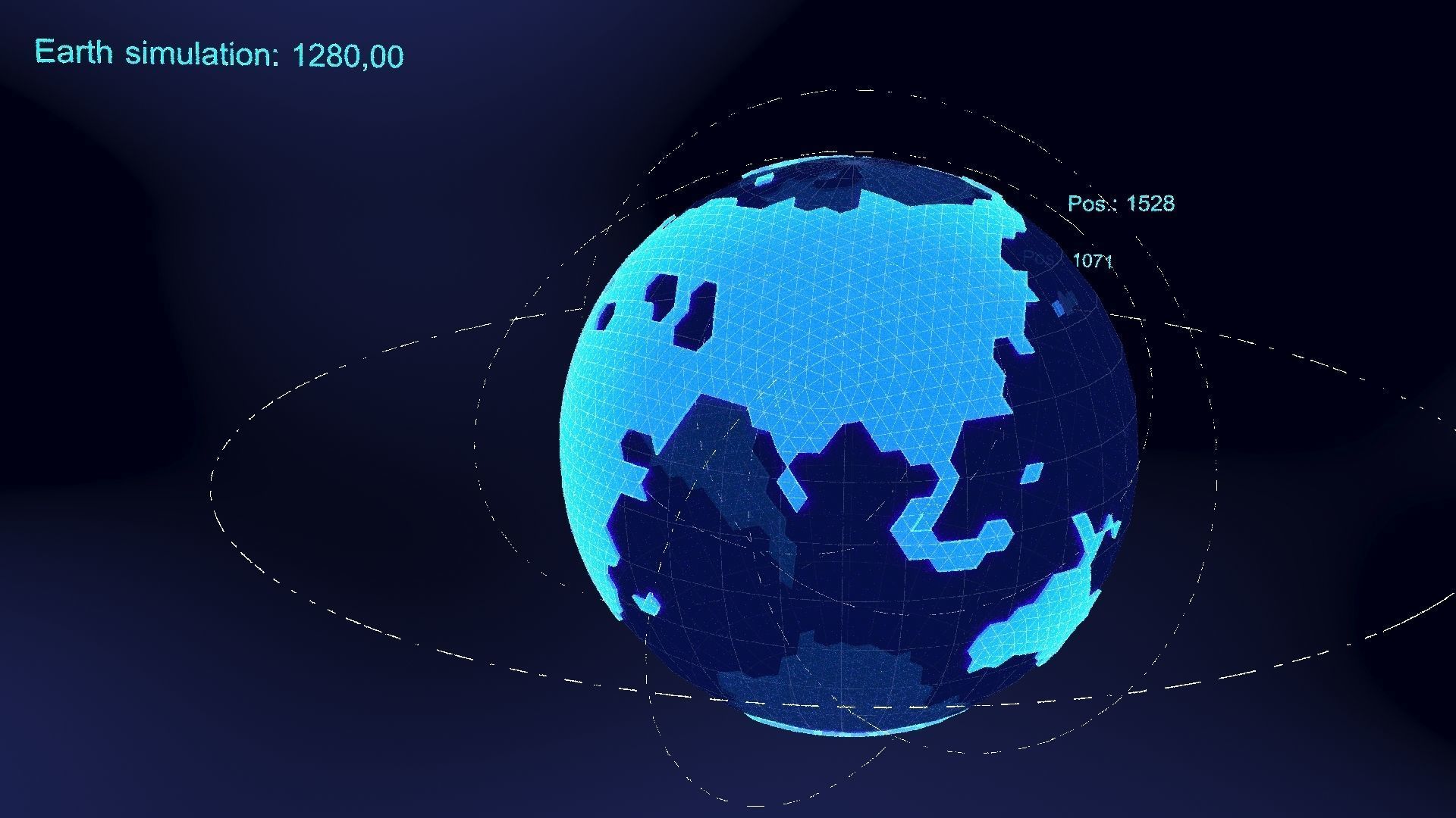 earth simulation hologram 3D model_11