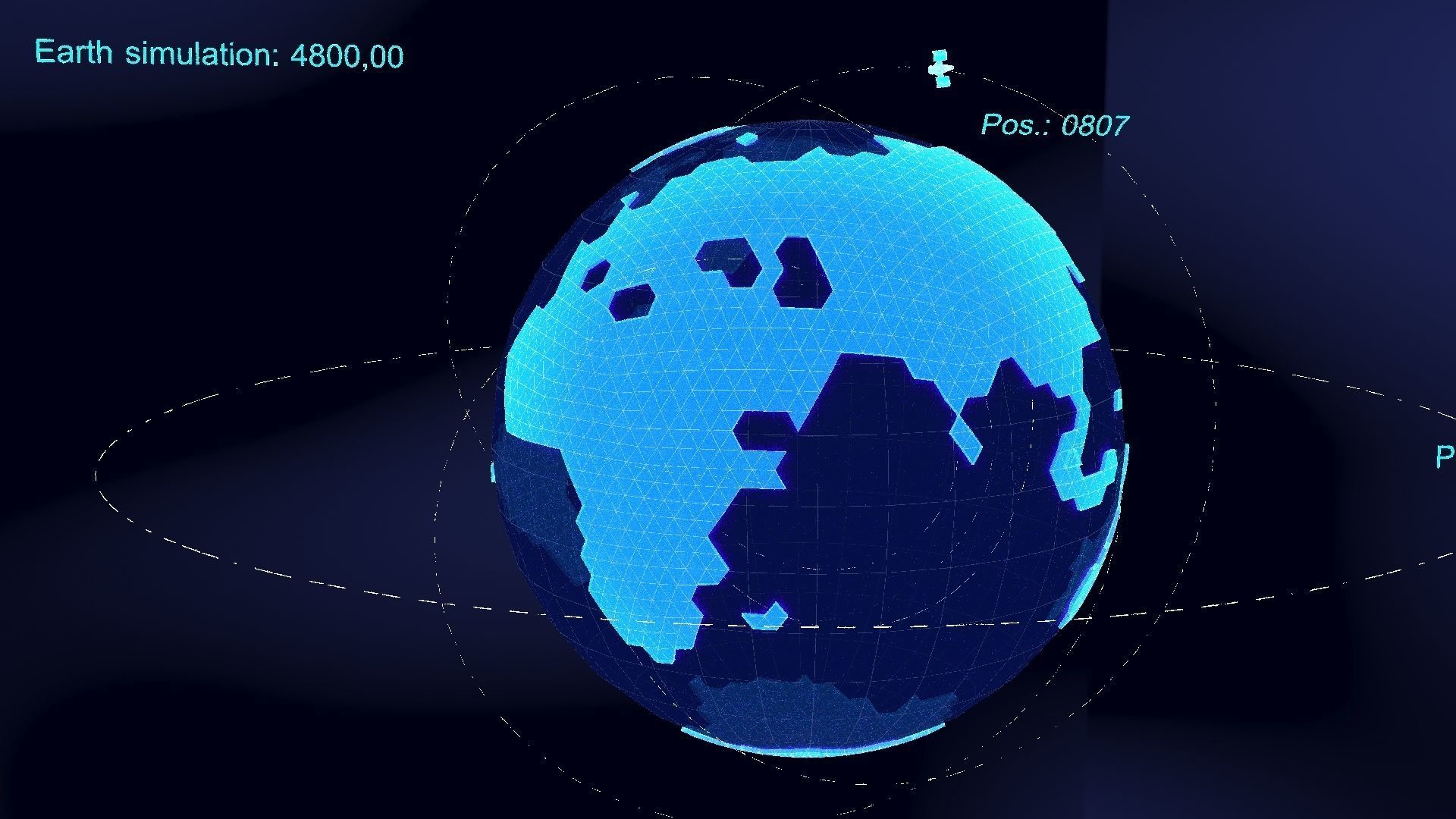 earth simulation hologram 3D model_30