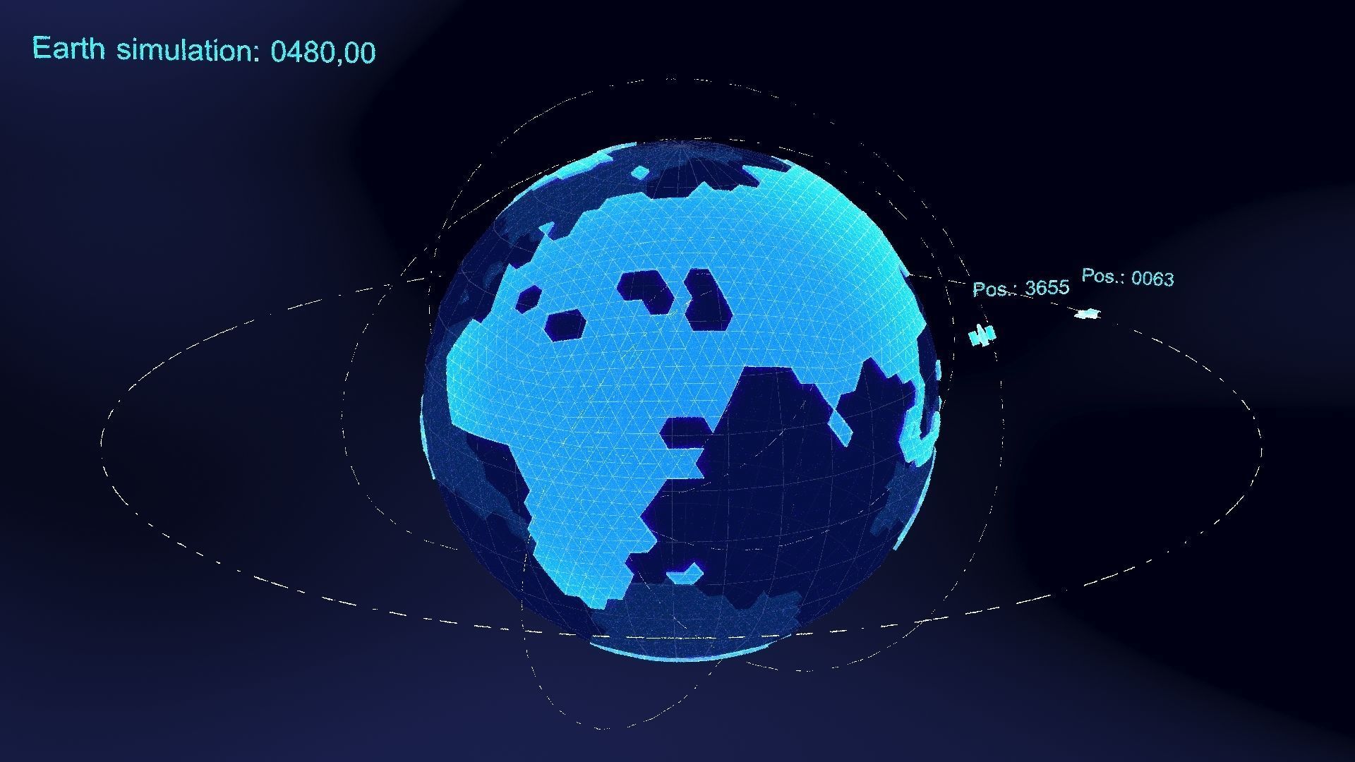 earth simulation hologram 3D model_3