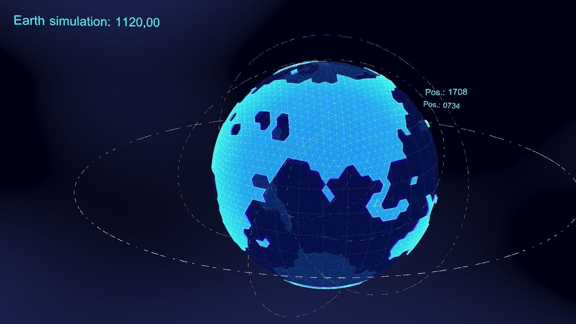 earth simulation hologram 3D model_9
