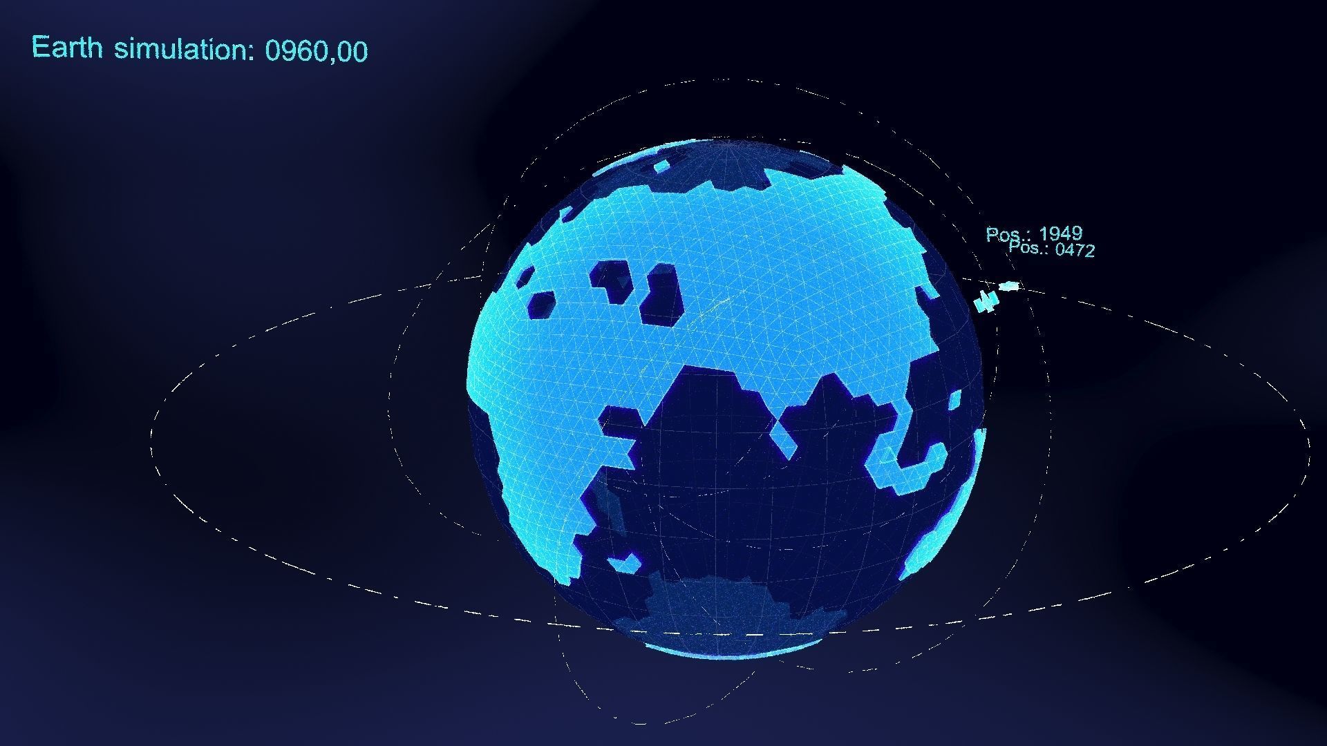 earth simulation hologram 3D model_8