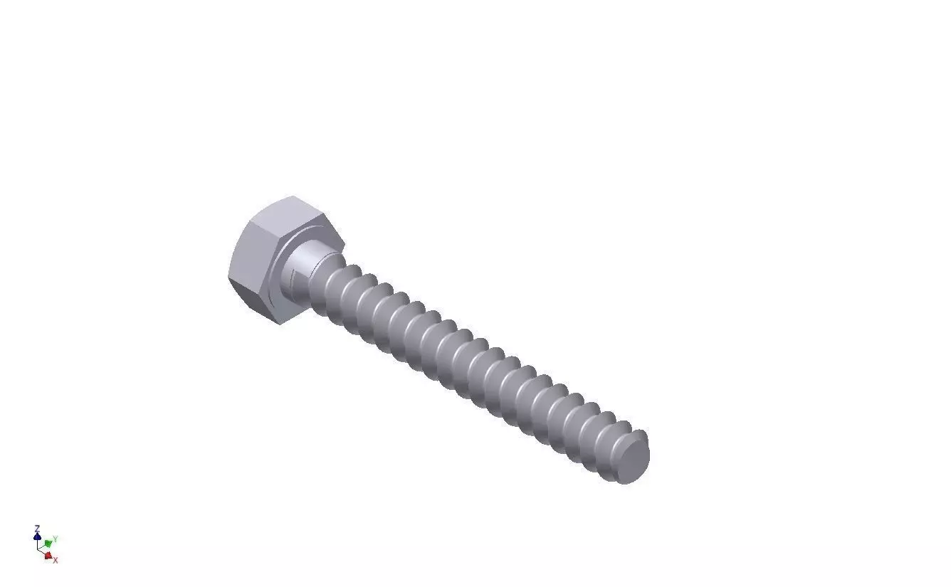 Hex Head Metric 5x35mm 3D print model_0